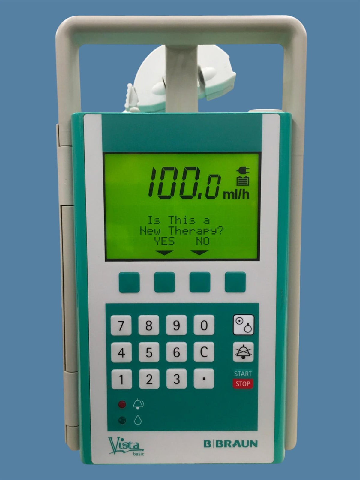 B. Braun Vista Basic 637-202 Volumetric Infusion Pump IV w/ Drop Sensor & Clamp
