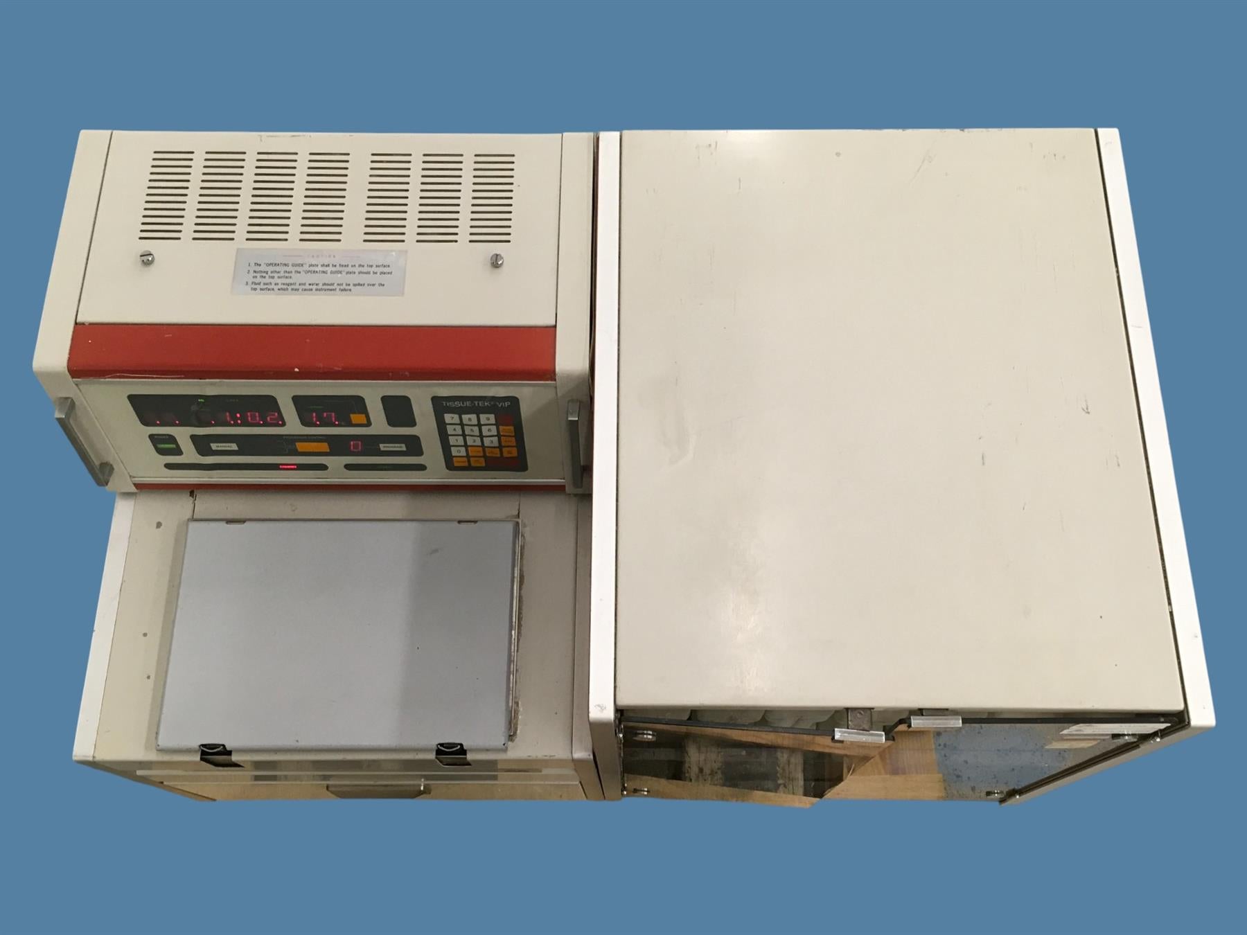 Sakura Tissue-Tek VIP 3000 4619 Benchtop Processor w/ Reagent Cabinet & Baskets