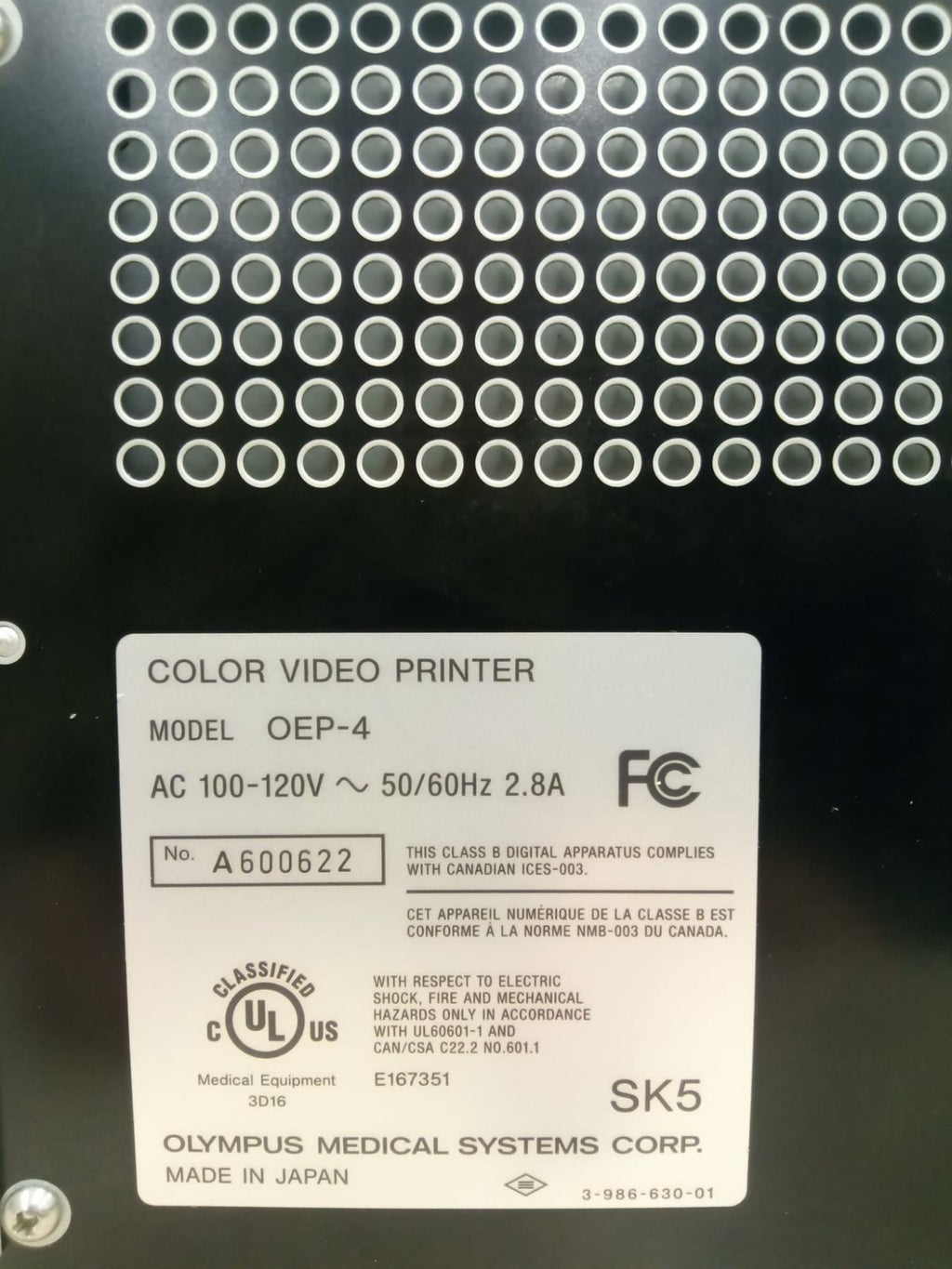 Olympus OEP-4 HDTV Medical Color Video Printer