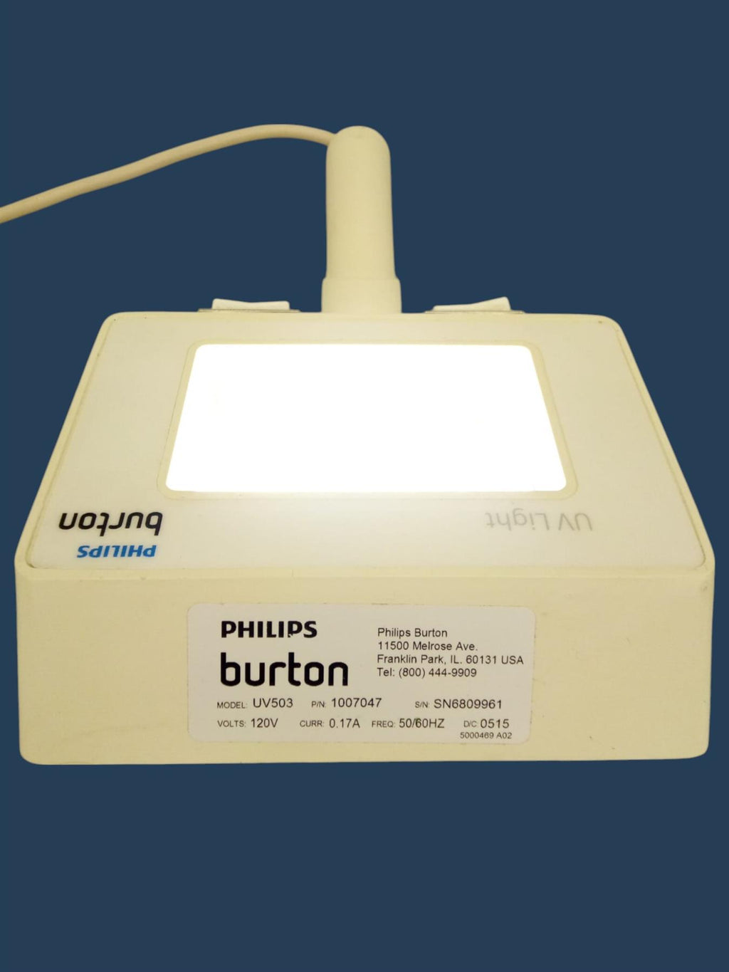 Philips Burton UV503 Ultraviolet Examination Light with Magnifier