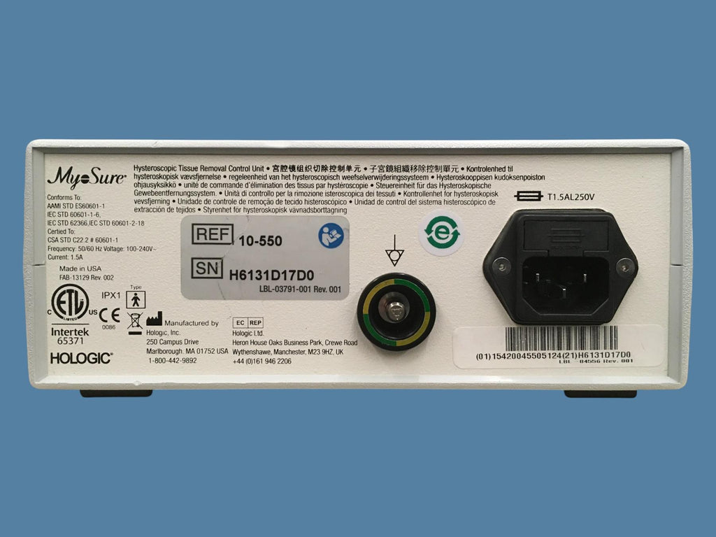 Hologic MyoSure 10-550 Hysteroscopic Tissue Removal Control Unit w/ Herga 6210
