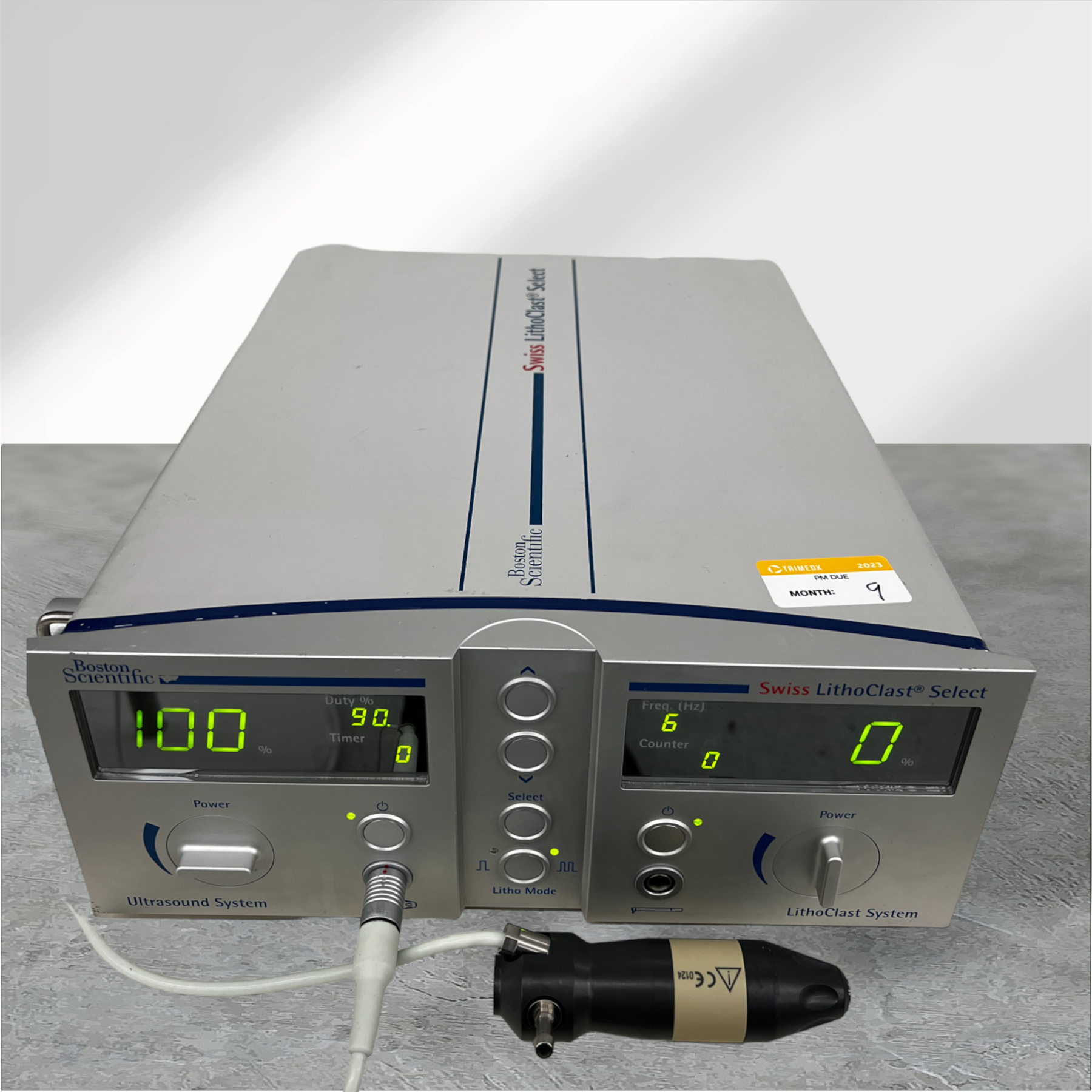 Boston Scientific Swiss LithoClast Intracorporeal EMS SA CH-1260 Nyon Lithotripter W Vario Ultrasound Handpiece 840-304