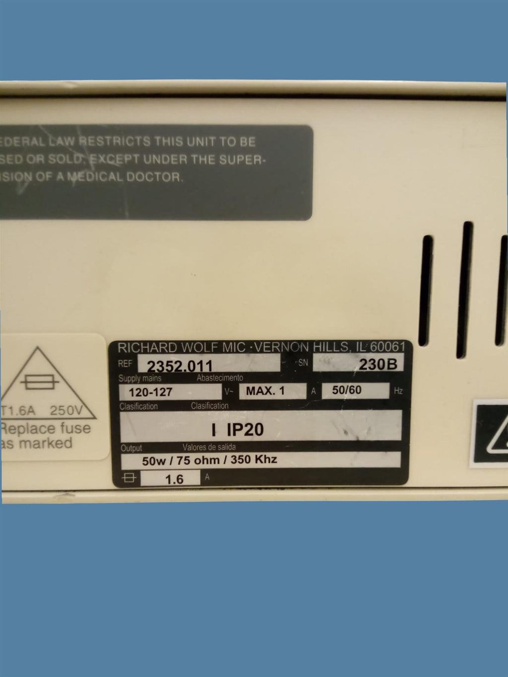 Richard Wolf 2352.011 Bipolar Generator