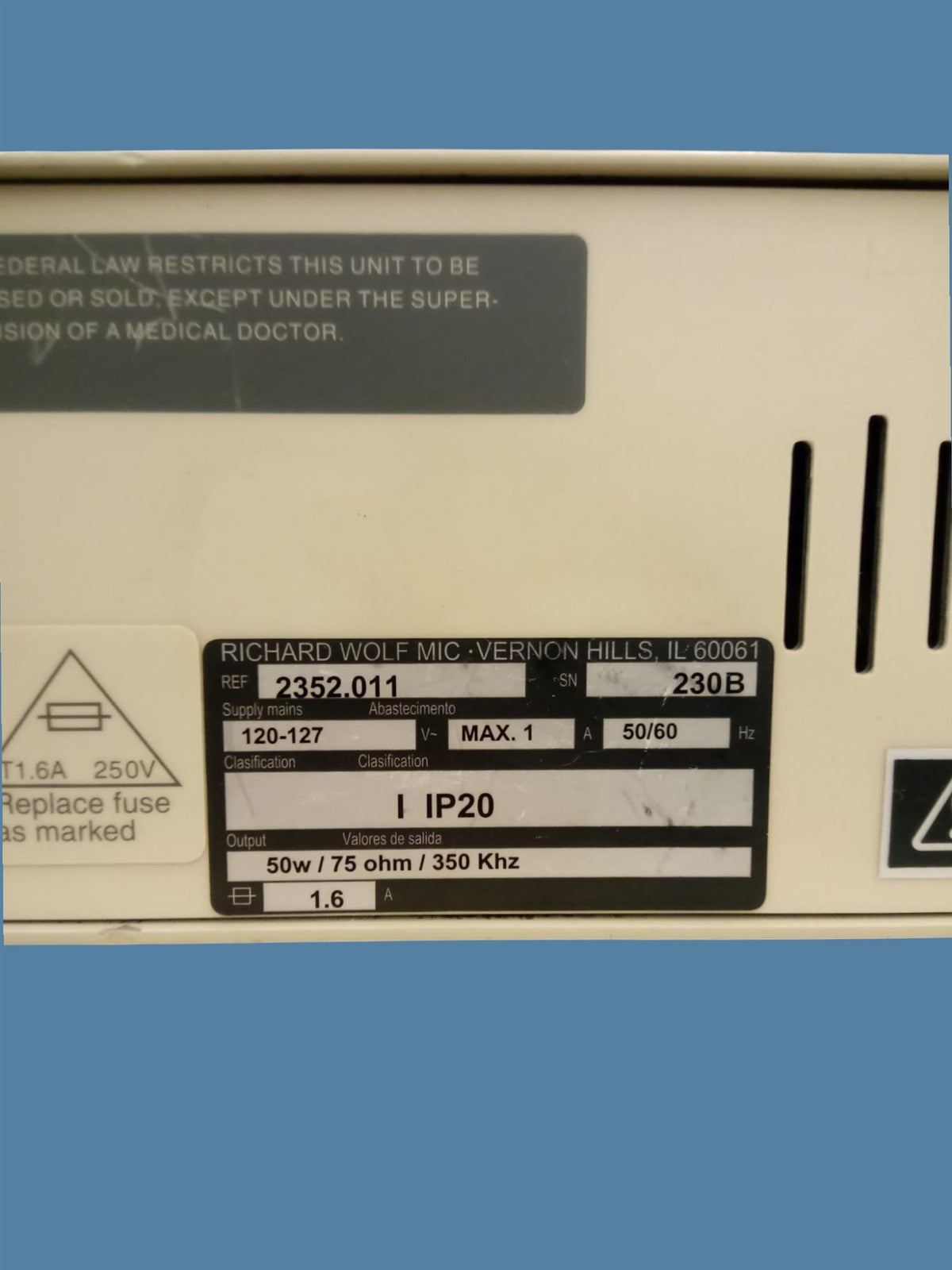 Richard Wolf 2352.011 Bipolar Generator
