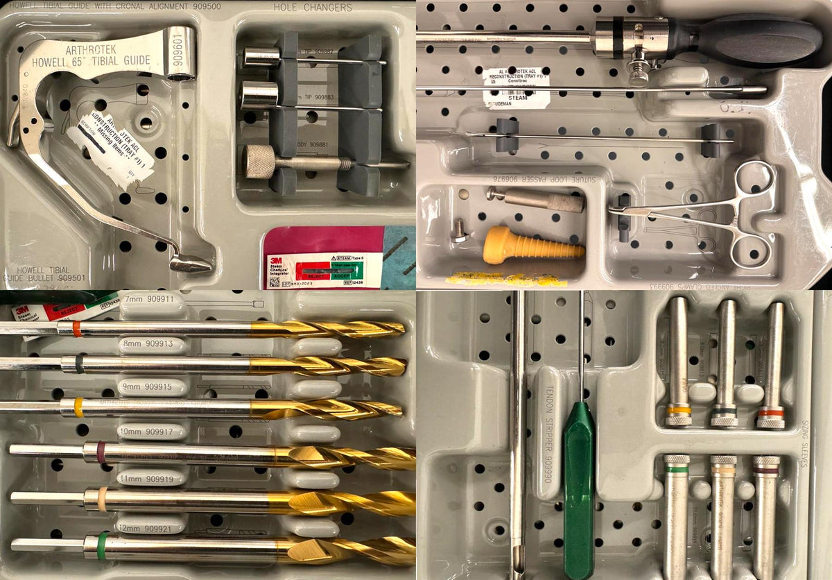 Arthrotek Zimmer Biomet  ACL Trays Arthroscopy Orthopedics Trauma Tray 1 & 2