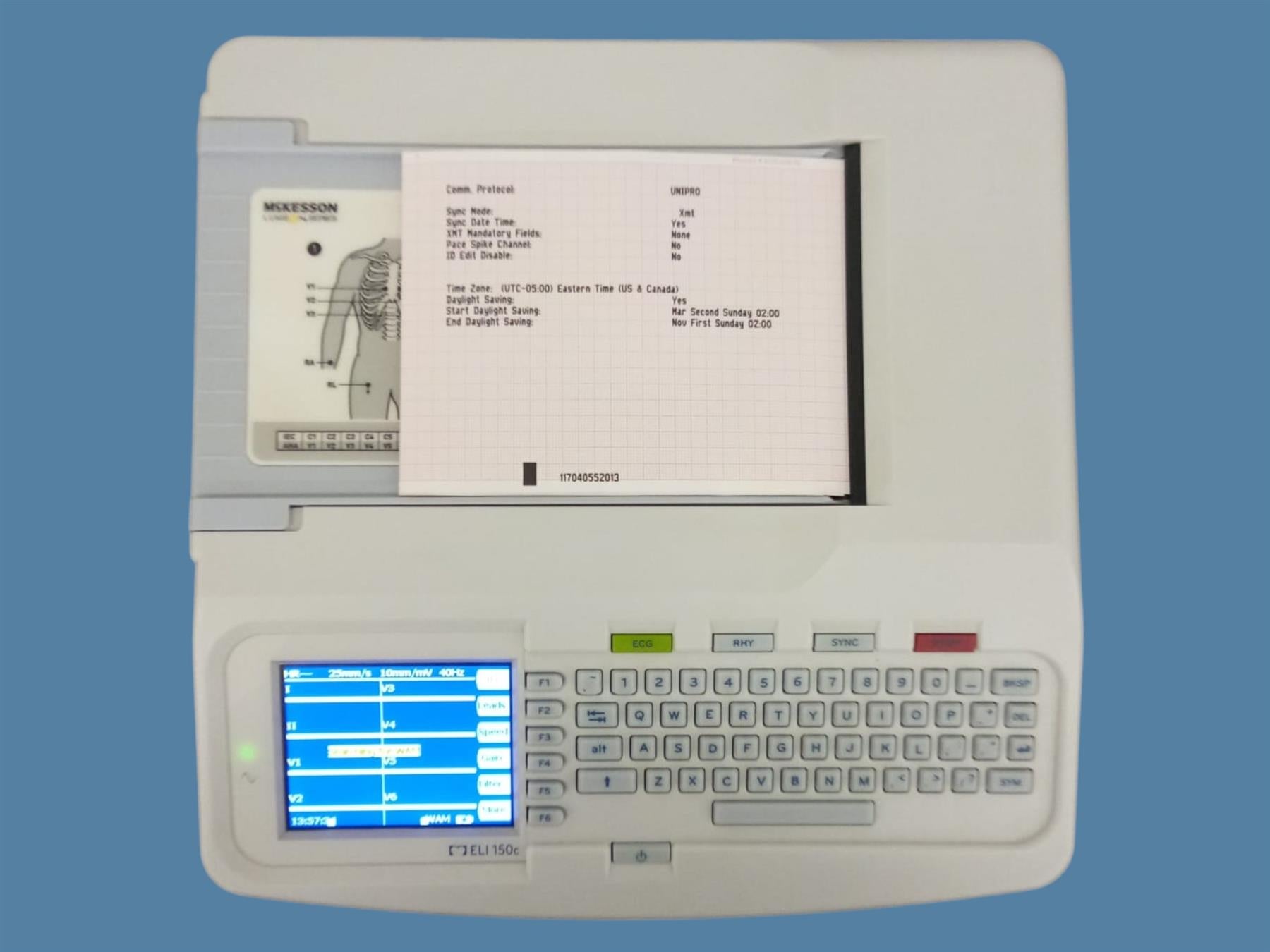 Mortara ELI 150c Interpretive ECG/EKG w/ Wireless Acquisition Module/Leads/Cart