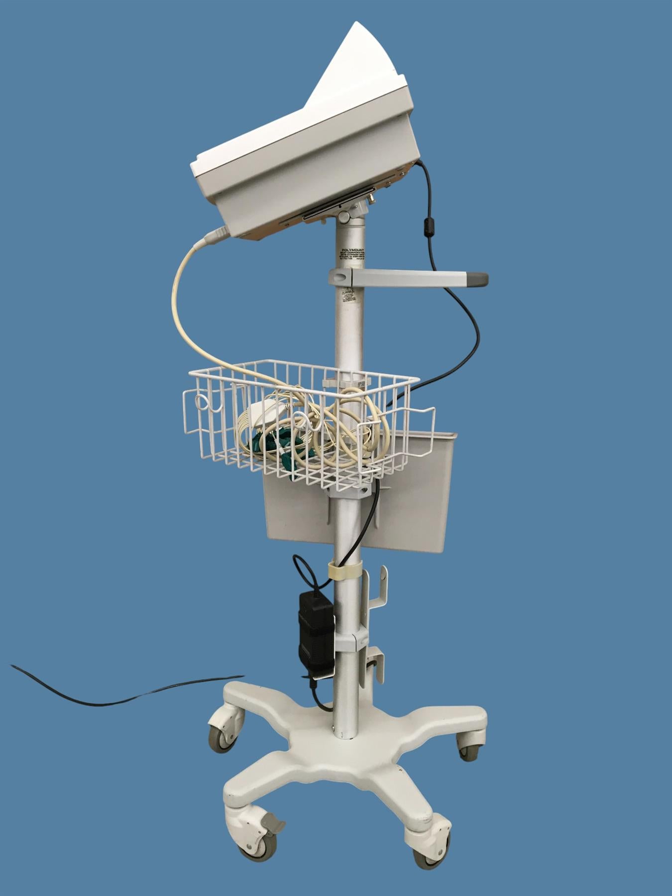 Cardiac Science Burdick 8300 ECG w/ Stand, Power Supply & 12-Lead Patient Cable