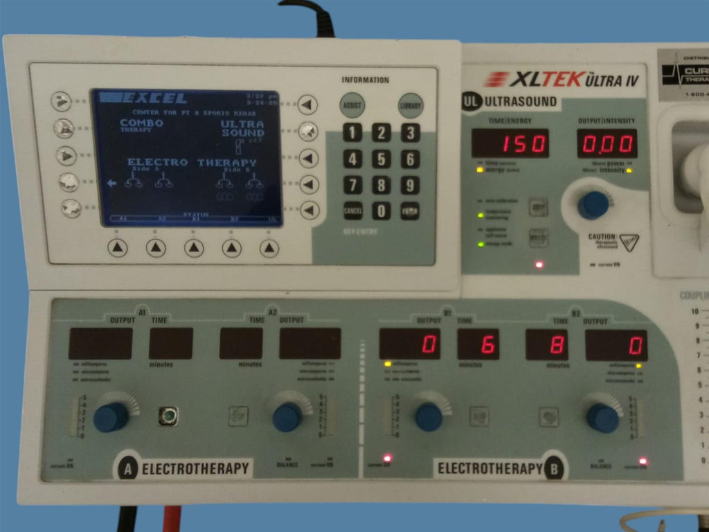 XLTEK Ultra IV Ultrasound/Electrotherapy Unit (EX-UL4) w/ Applicator & Leads