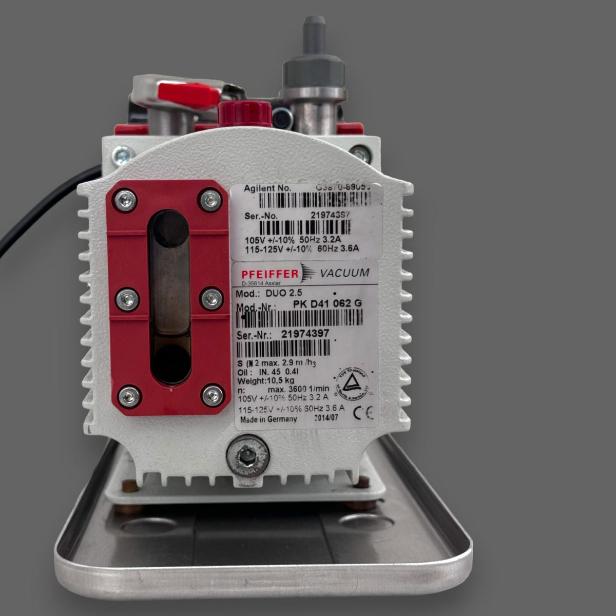 Pfeiffer Vacuum Duo Line DUO 2.5 PK D41 062 Rotary Vane Vacuum Pump