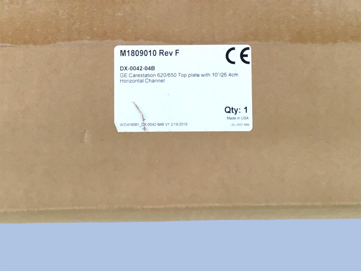GE Carestation 620/650 Top Plate w/ 10"/25.4cm Horizontal Channel DX-0042-04B Product descriptions by channel: Add New Delete SourceSubSourceDescription EBAYmedicapro_US