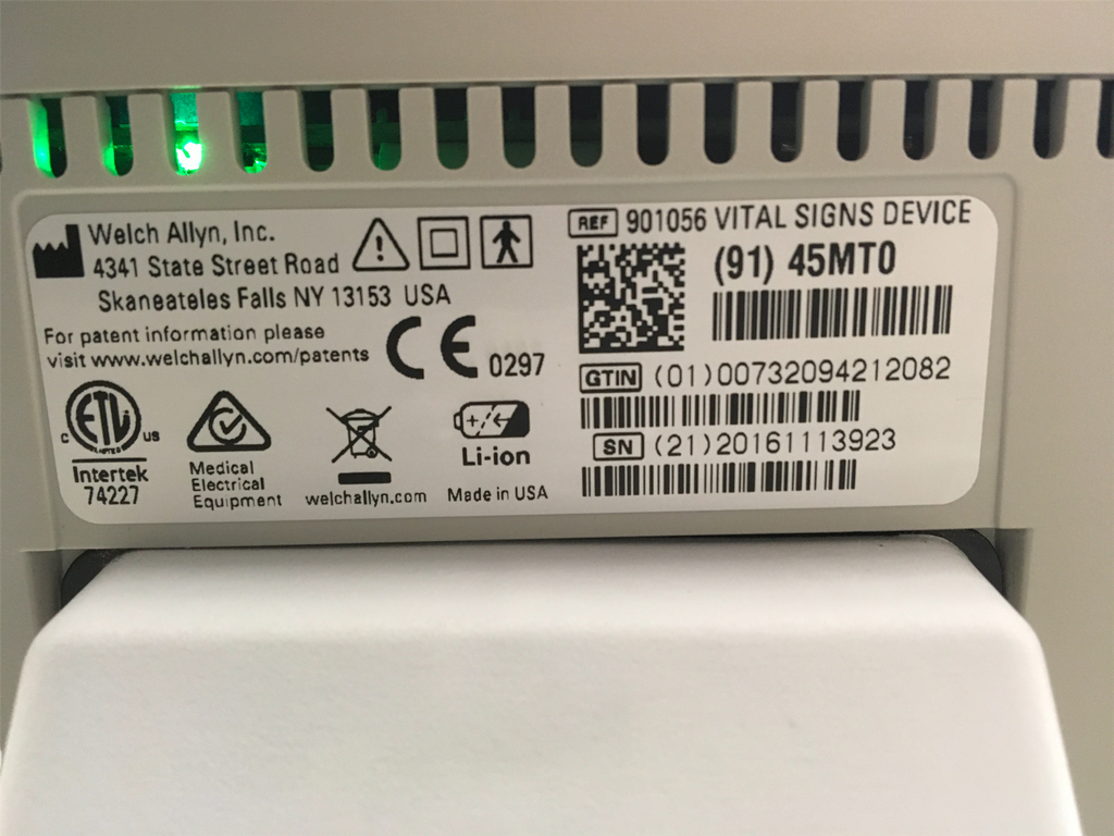 Welch Allyn Spot Vital Signs LXi 45MT0 w/ SureBP, Masimo SpO2 & SureTemp Plus