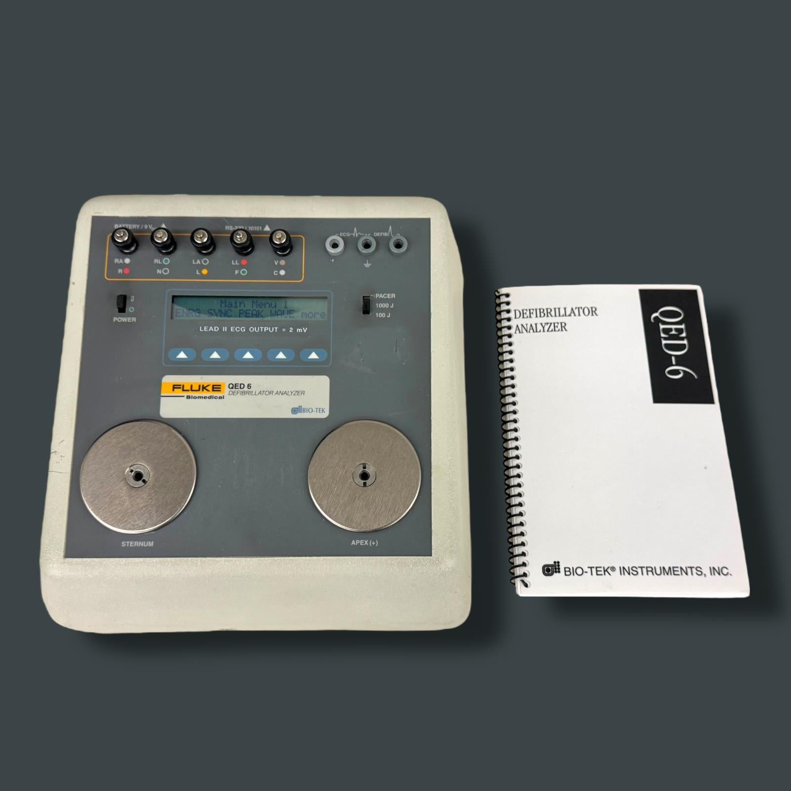 Bio-Tek Instruments Fluke Biomedical QED 6 Defib Analyzer with Adapter