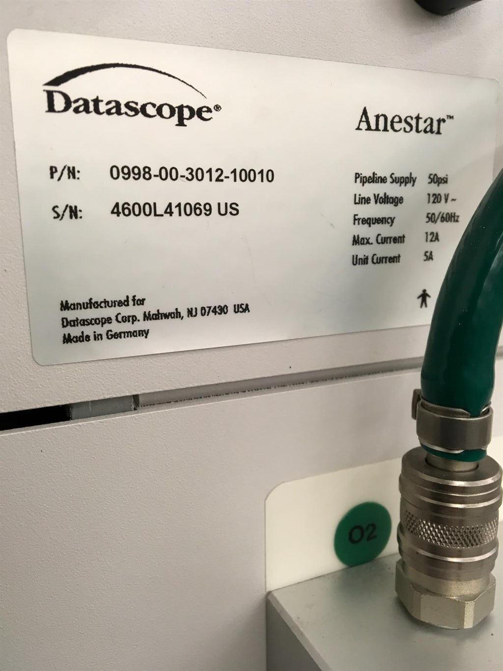 Datascope Anestar Anesthesia Delivery System 0998-00-3012-10010 w/ Accessories