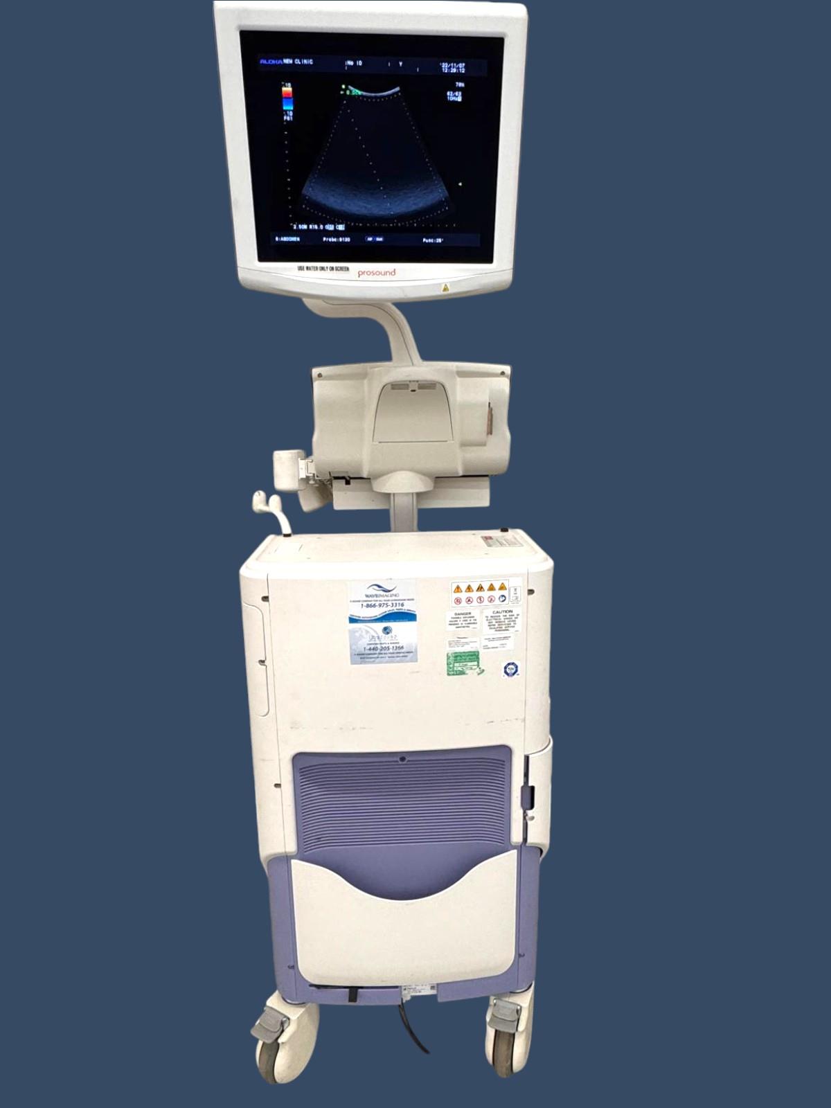 HITACHI Aloka Prosound Alpha 7 Premier Ultrasound Tested