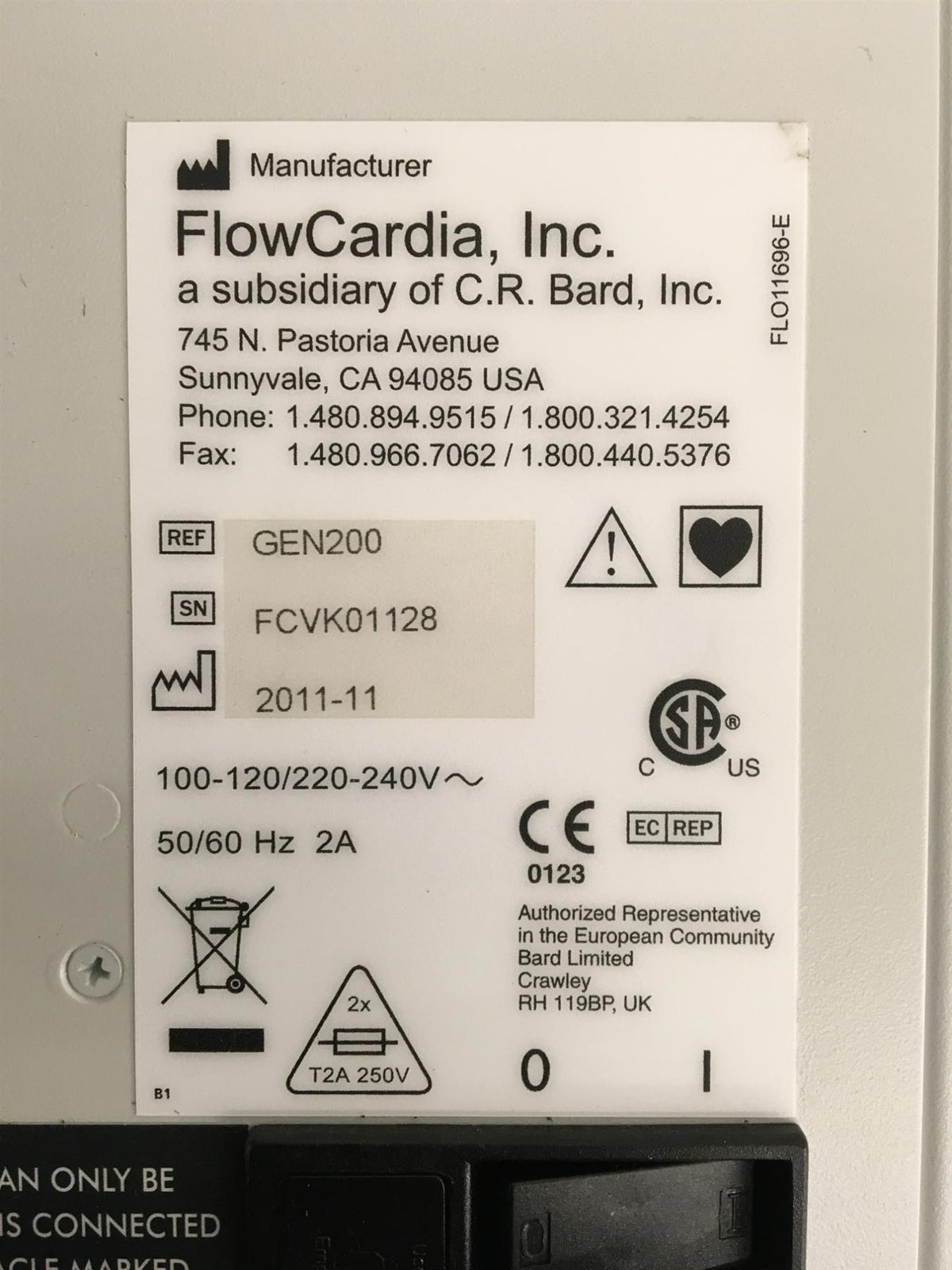 Bard GEN200 Crosser CTO Recanalization Catheter & FlowMate Injector INJ100