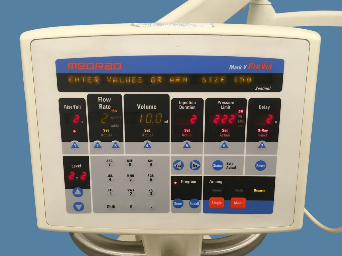 Medrad Mark V ProVis CT Injection System w/ PPD Cart, 4710-7 Head, PD Controller