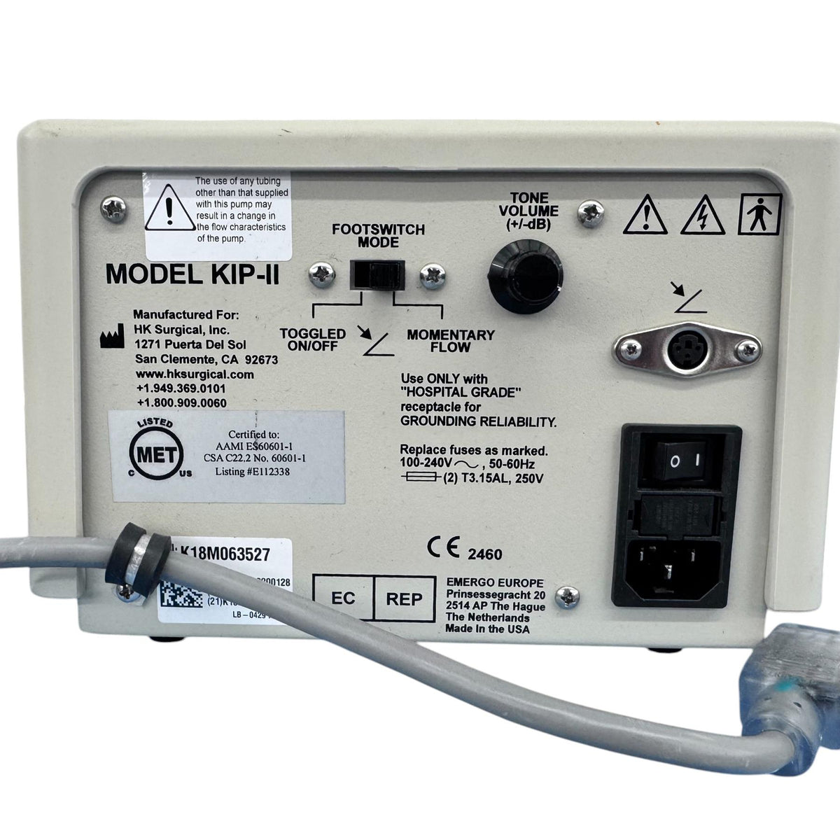 HK Surgical KleinPump Model KIP-II Infiltration Pump