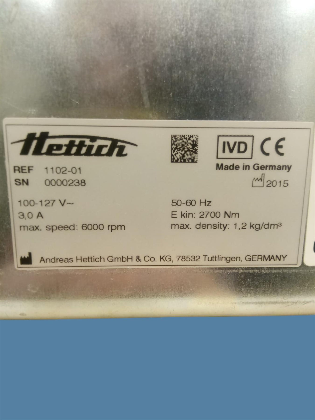 Hettich EBA 280S Serology Centrifuge w/ 6-Place Swing-Out Rotor