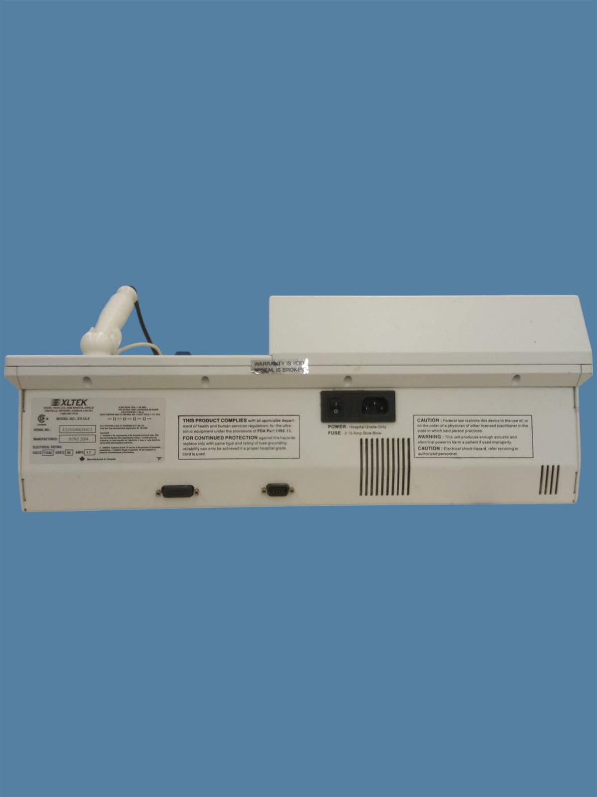 XLTEK Ultra IV Ultrasound/Electrotherapy Unit (EX-UL4) w/ Applicator & Leads