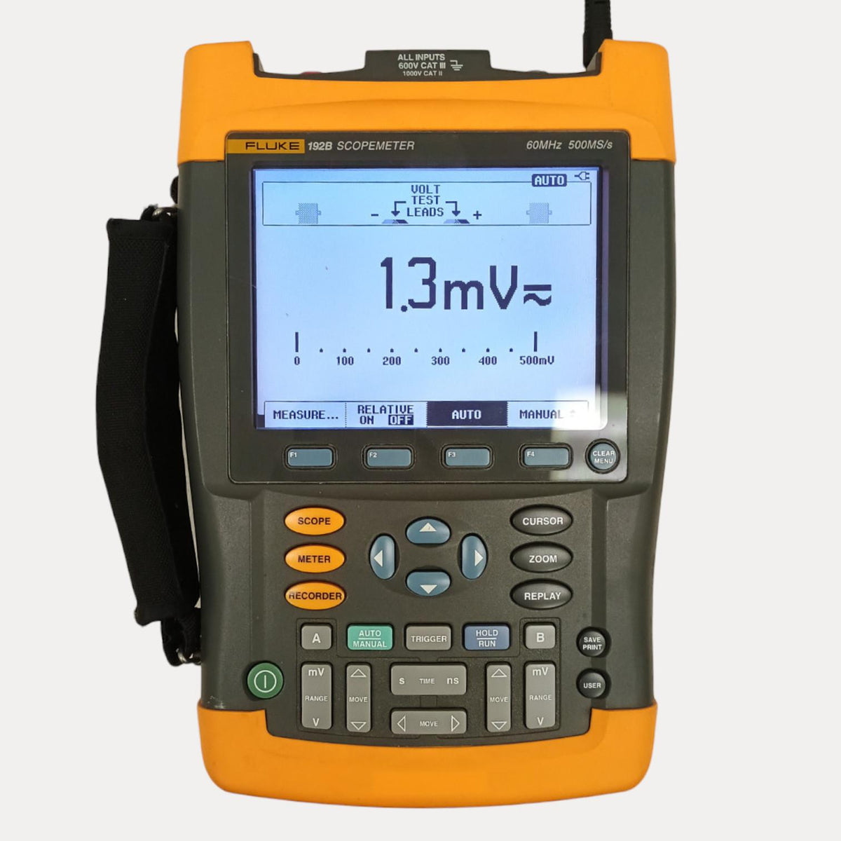 Fluke 192B ScopeMeter Oscilloscope, 60MHz, 500MS/s w/ Charger