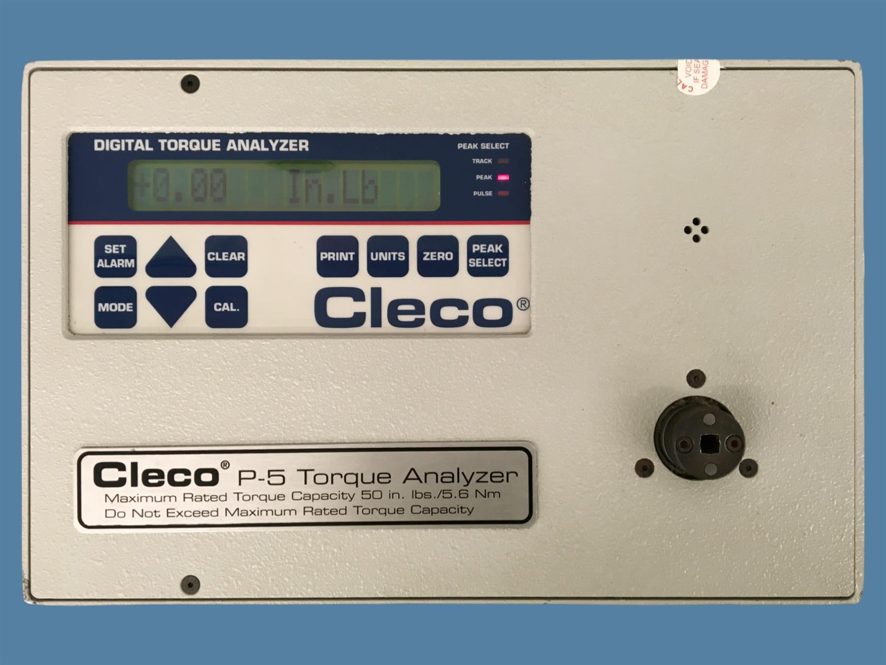 Cleco P-5 Digital Torque Analyzer / Tester w/ Travel Case, Power Supply