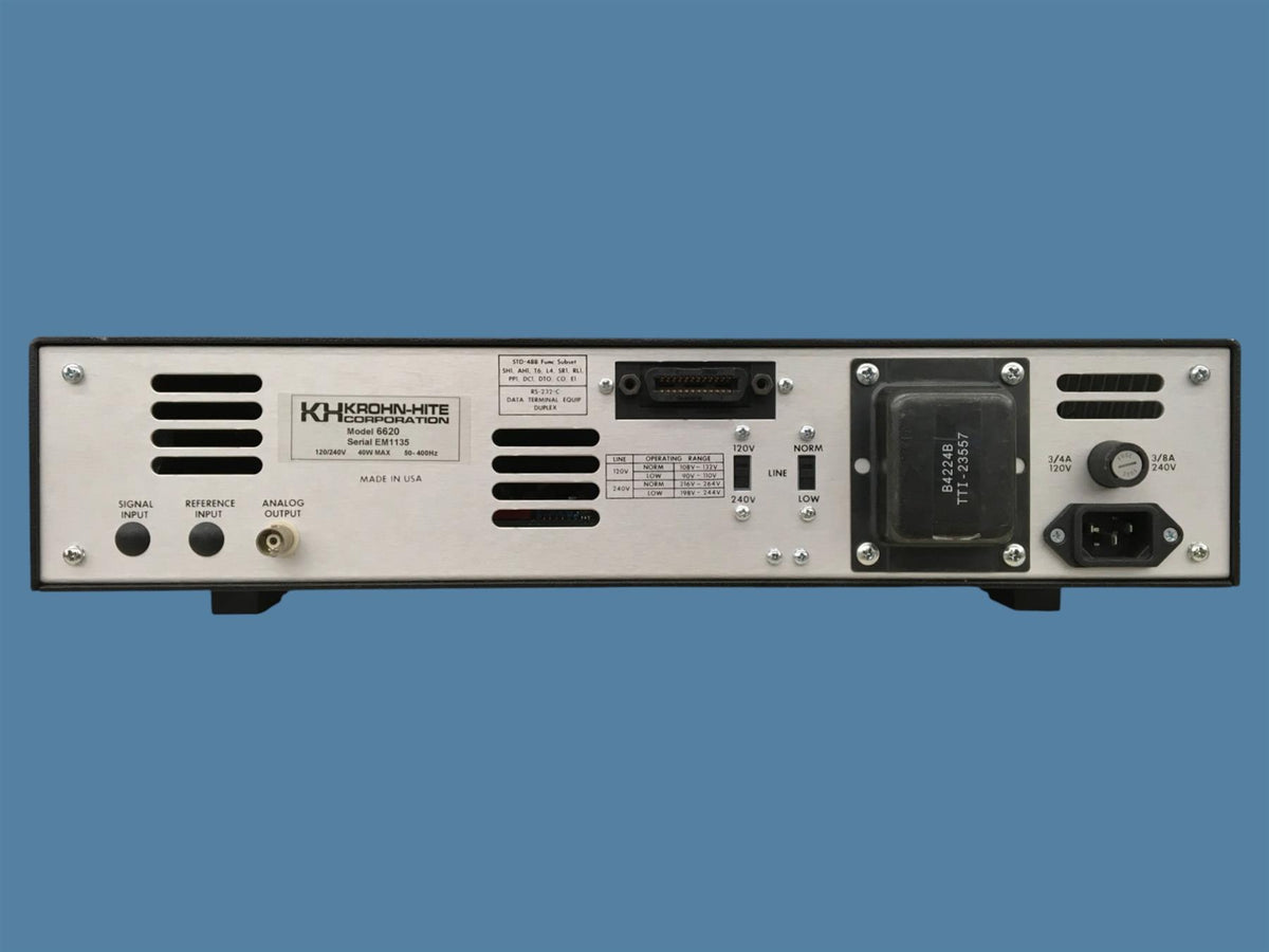 Krohn-Hite Corp. Model 6620A Precision Phasemeter w/ Manual
