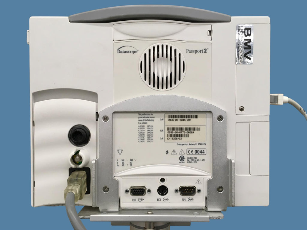 Datascope Passport 2 w/ Rolling Stand, MasimoSET Finger Sensor & NIBP Hose