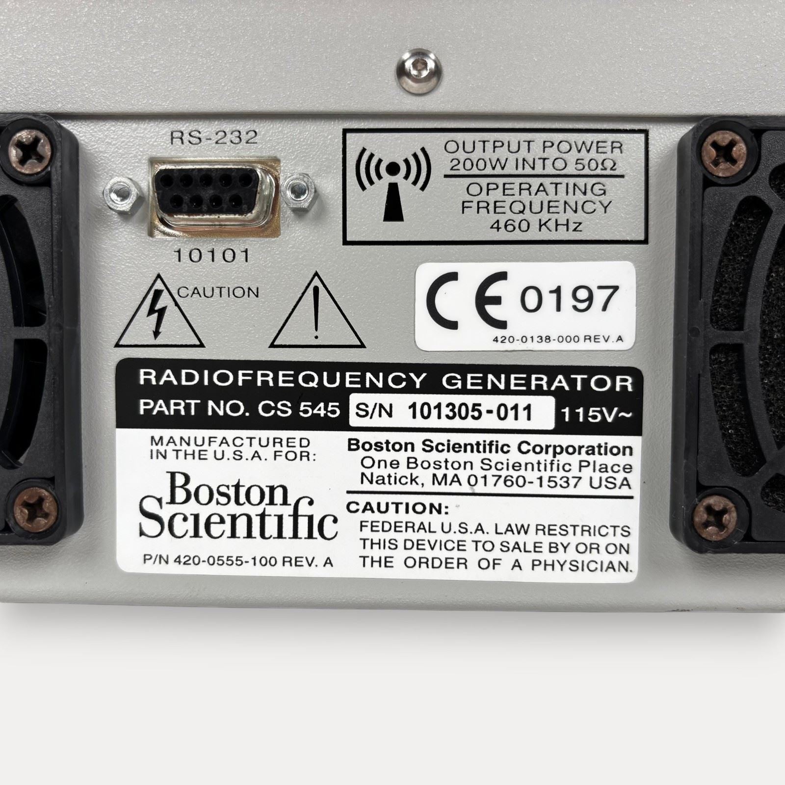 Boston Scientific Radiofrequency Generator RF 3000 26-220