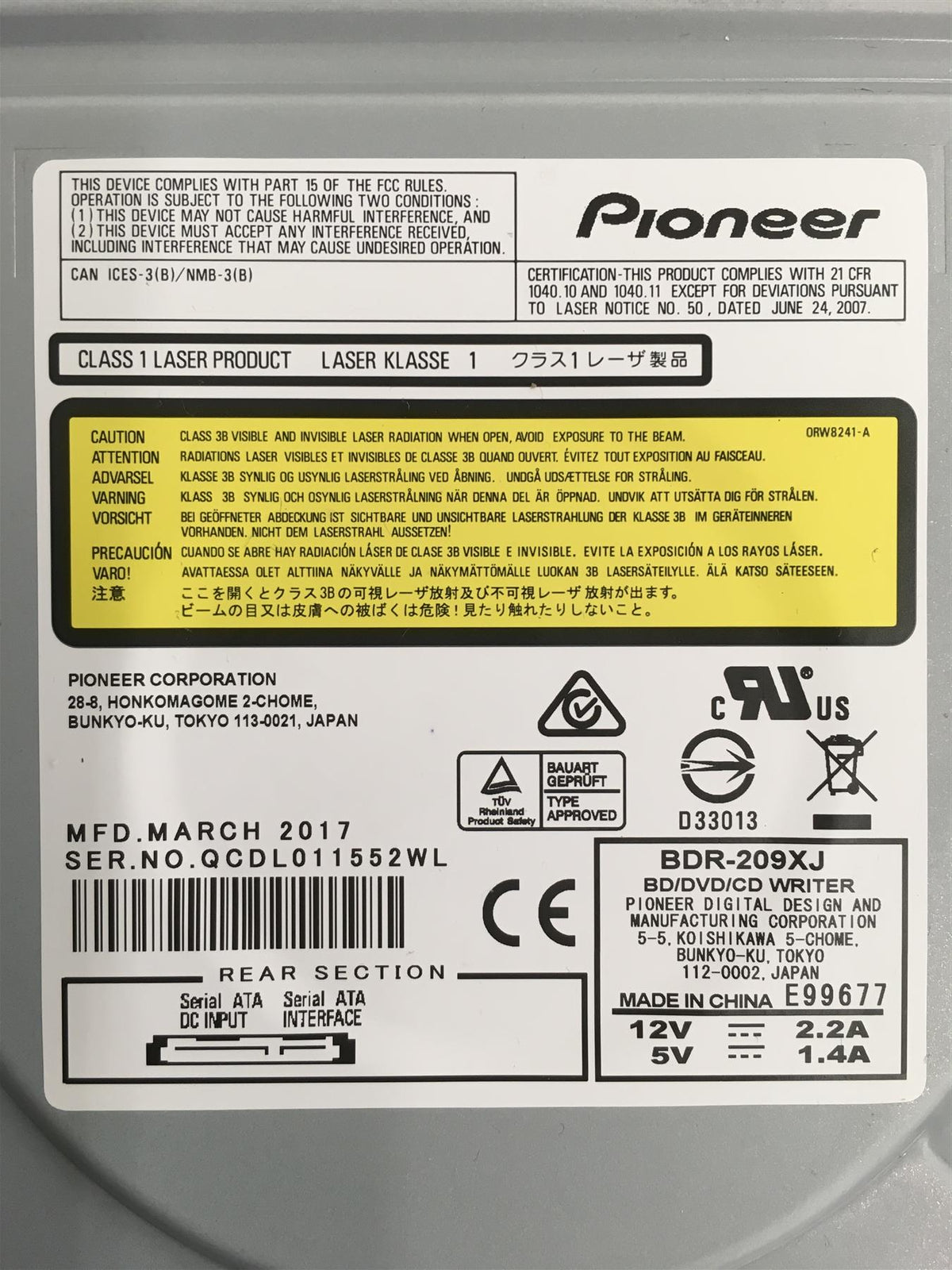Hitachi EU-9139 Drive Assembly 4-Pin for Aloka ProSound F75 (Pioneer BDR-209XJ)