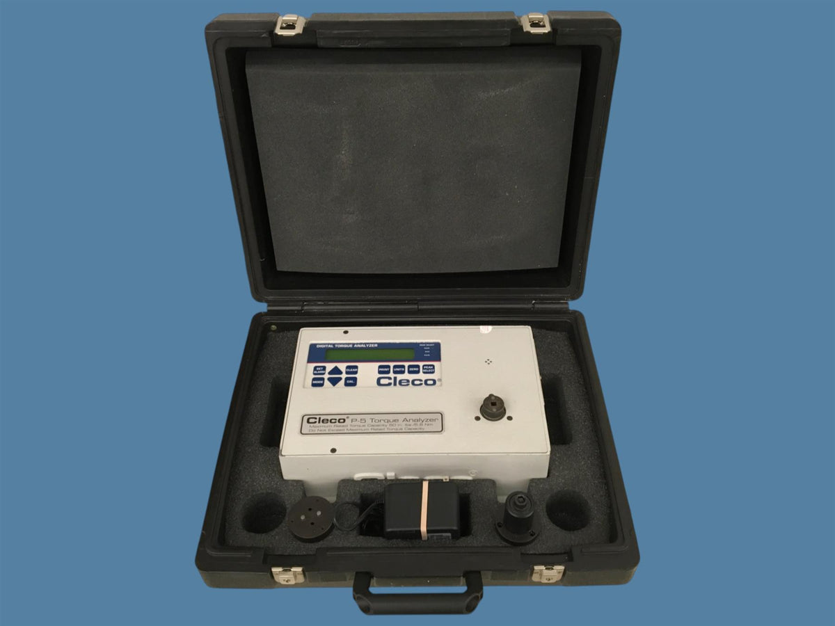 Cleco P-5 Digital Torque Analyzer / Tester w/ Travel Case, Power Supply