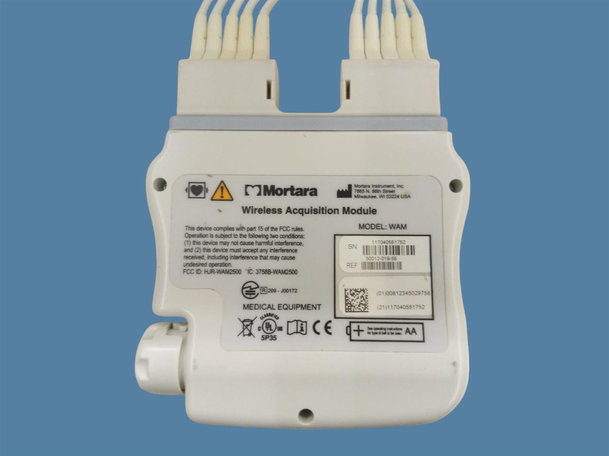 Mortara ELI 150c Interpretive ECG/EKG w/ Wireless Acquisition Module/Leads/Cart