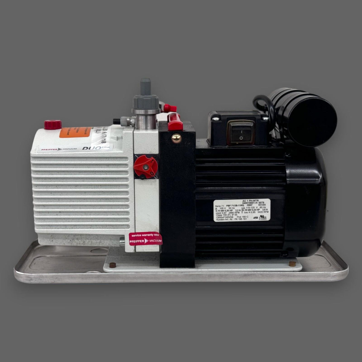 Pfeiffer Vacuum Duo Line DUO 2.5 PK D41 062 Rotary Vane Vacuum Pump