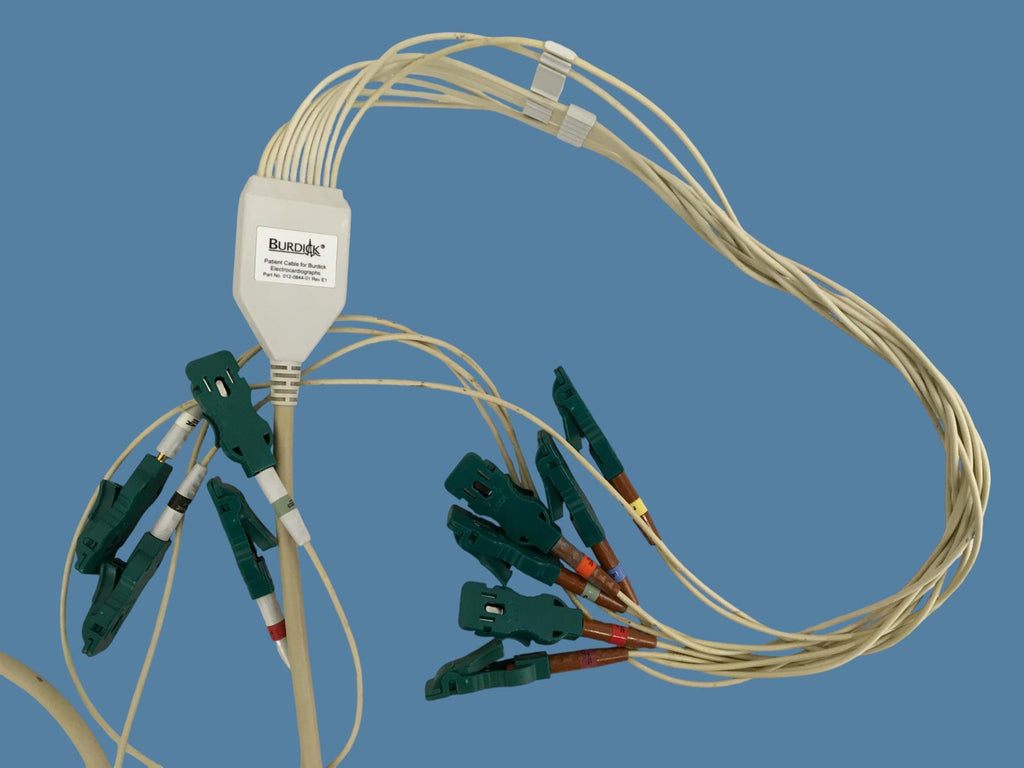Cardiac Science Burdick 8300 ECG w/ Stand, Power Supply & 12-Lead Patient Cable