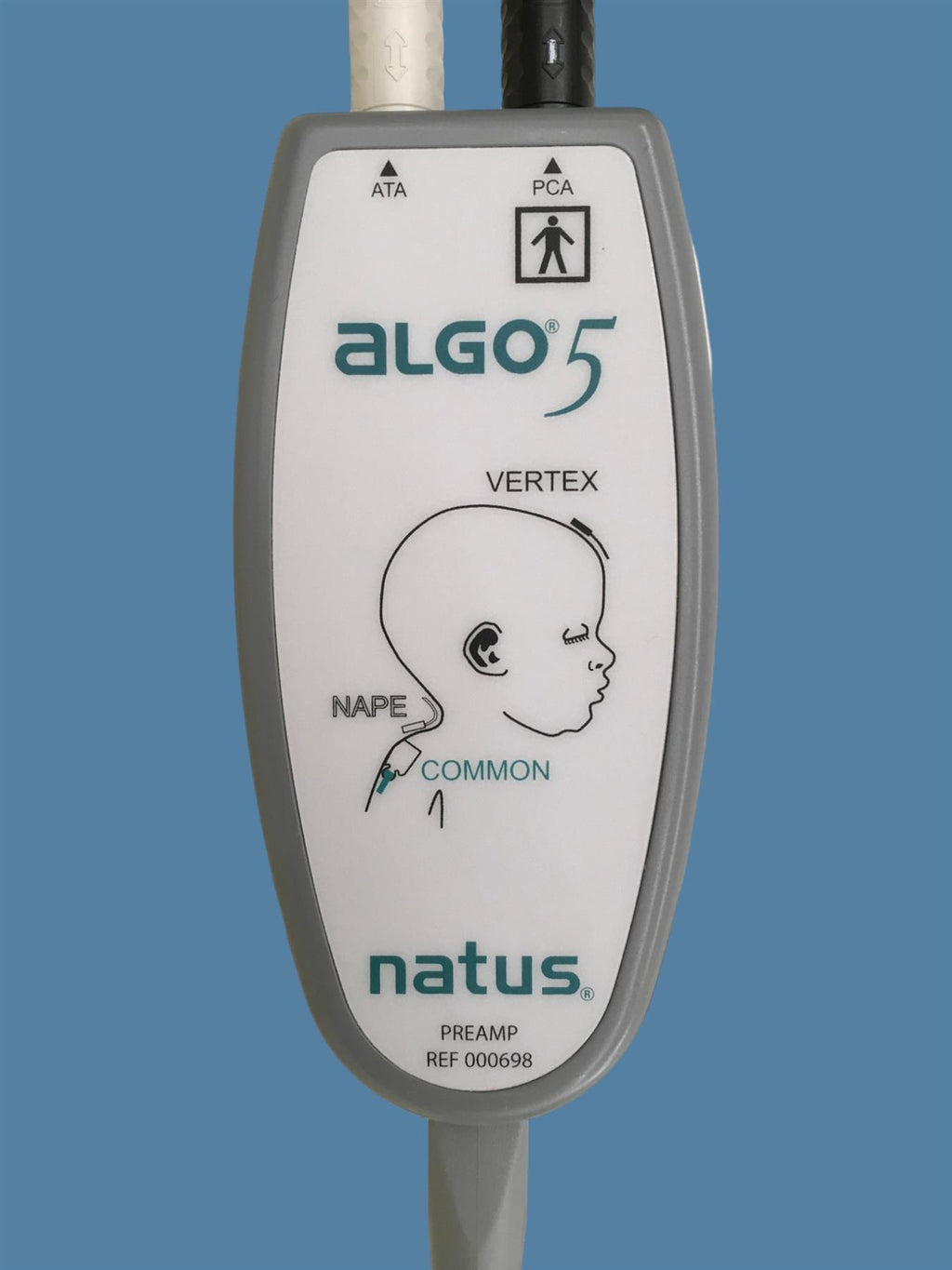 Natus ALGO 5 Hearing Screener 000619 w 000698 Pre-amp, 011120 ATA Cable & Leads