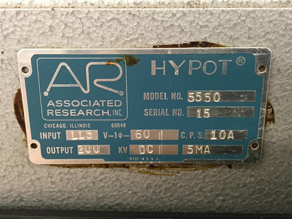 Associated Research DC Hypot Model 5550