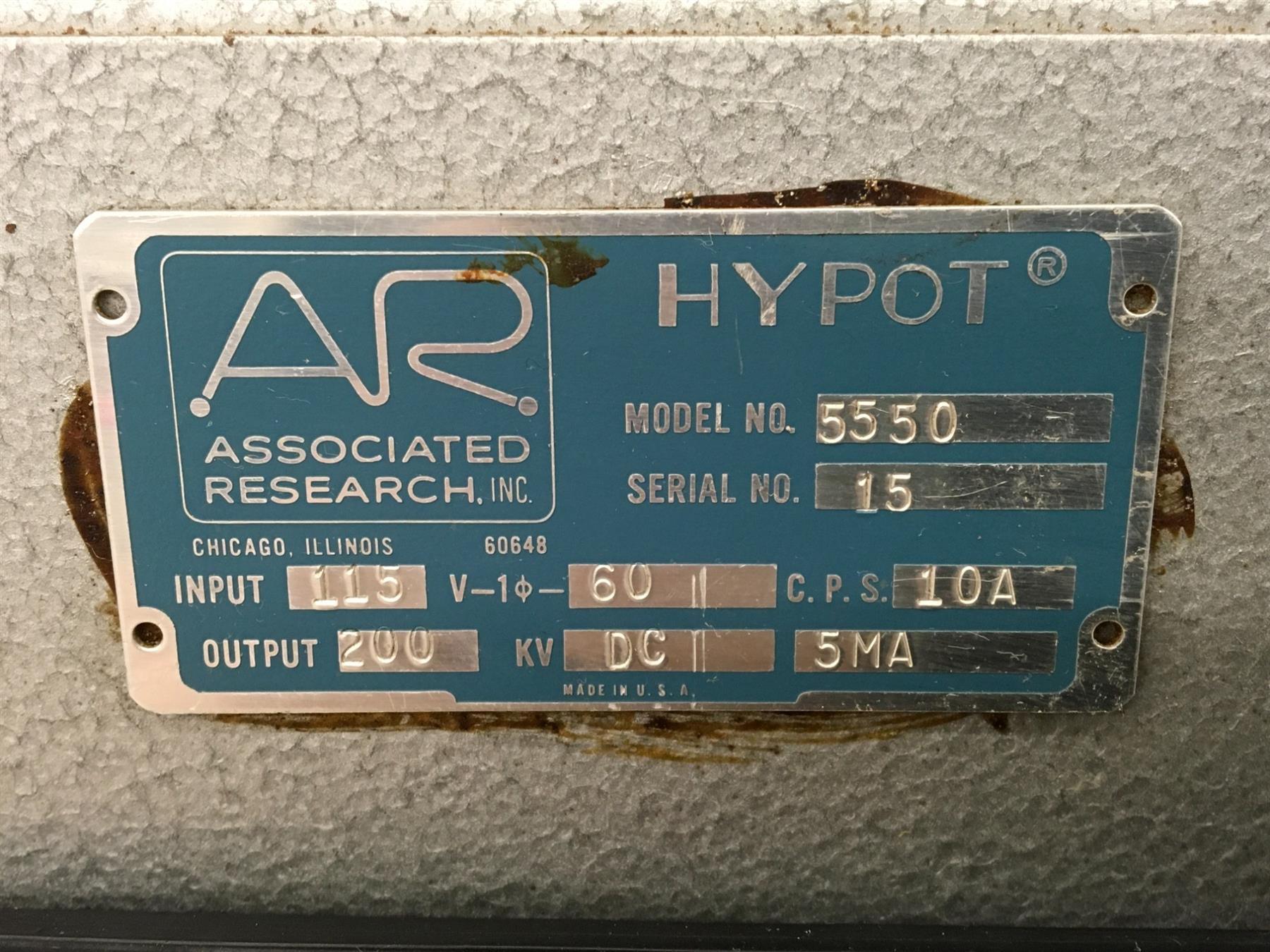 Associated Research DC Hypot Model 5550