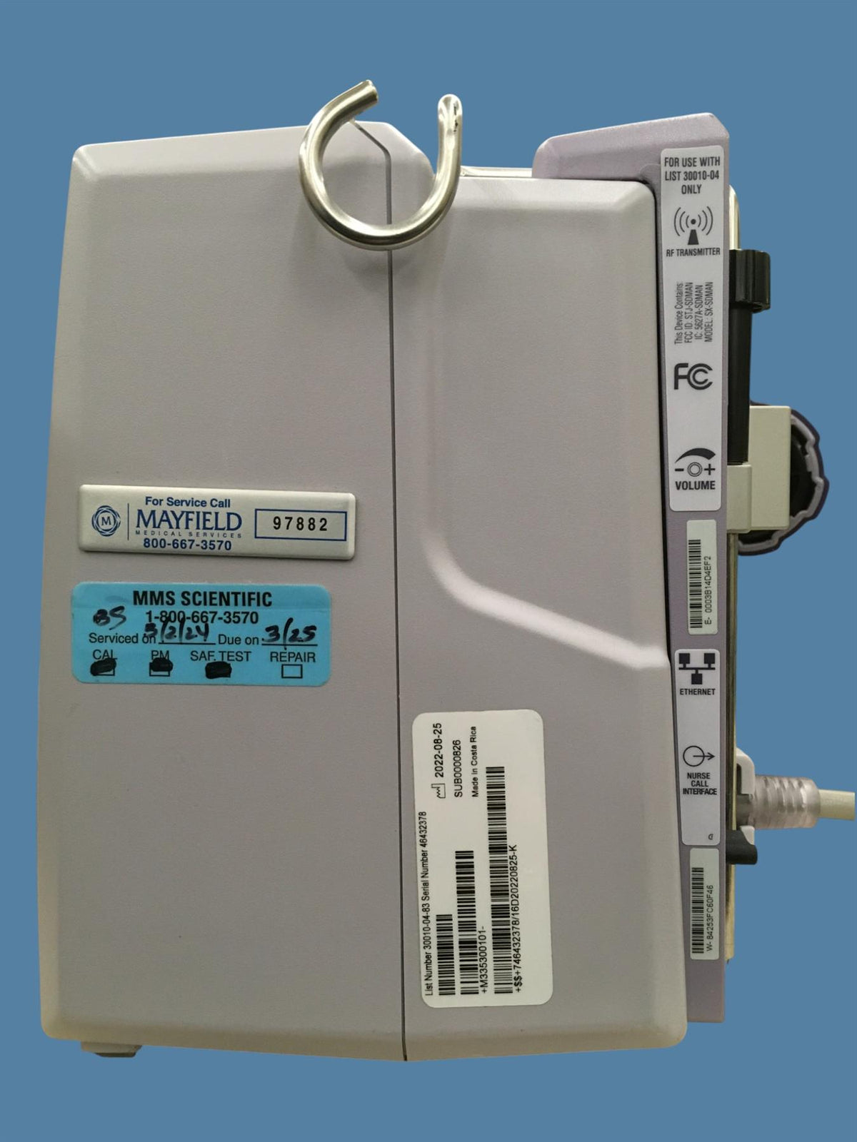 ICU Medical Plum 360 Infuser IV Mini-Pole (2022) w/ Recent Biomed Cert (2024)