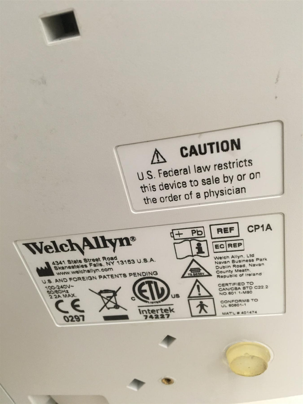 Welch Allyn CP100 Resting Interpretive EKG w/Patient Cable 400293 Interpretation