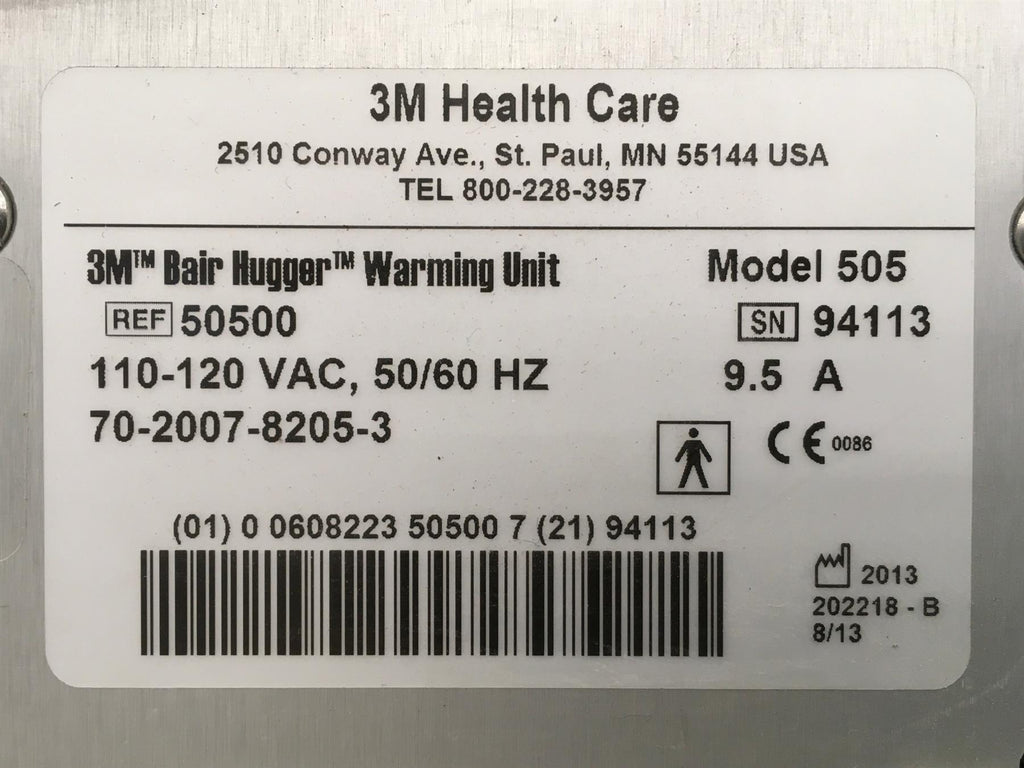 3M Bair Hugger Model 505 Patient Warming System w/ Hose (READ)