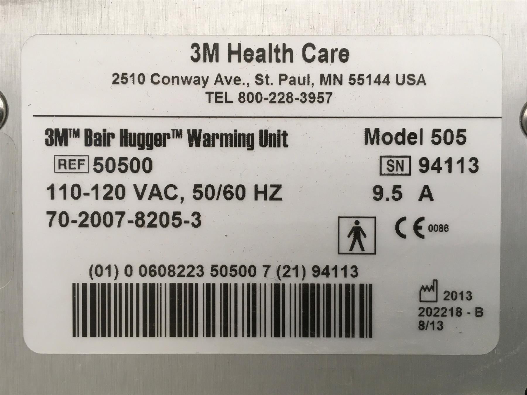 3M Bair Hugger Model 505 Patient Warming System w/ Hose (READ)