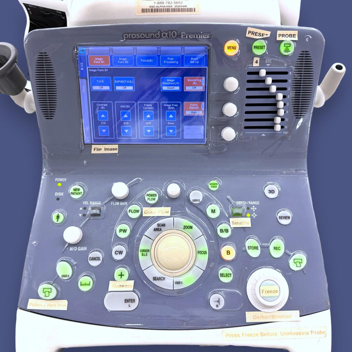 Hitachi Aloka SSD- a10 Prosound Ultrasound System w/ Aloka 9130 Probe