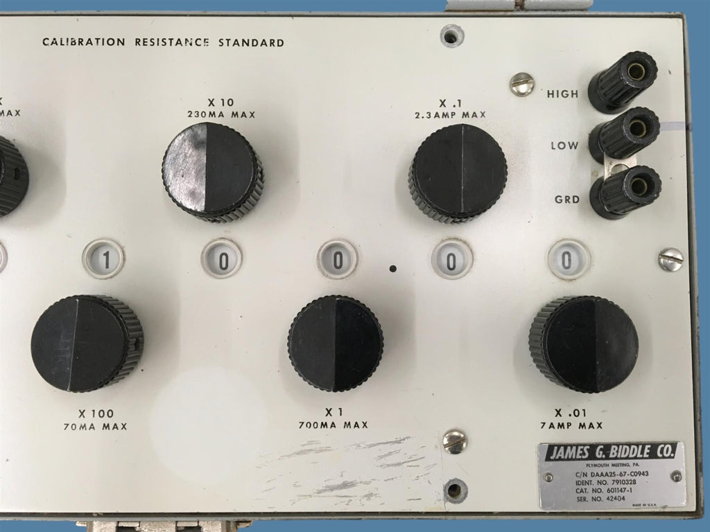 Biddle-Gray Corp. 601147-1 Calibration Resistance Standard