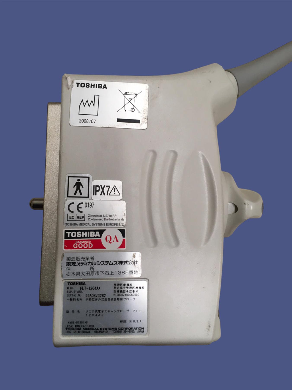 Toshiba Ultrasound Probe PLT-1204AX