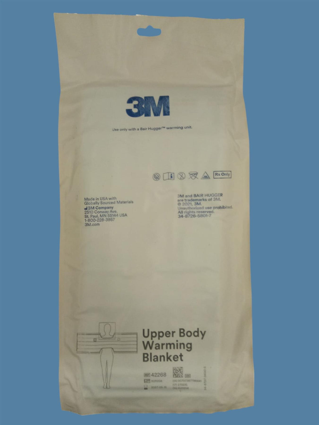 3M Upper Body Warming Blanket for Bair Hugger Warming Unit, REF 42268, EXP. 2027-05-15
