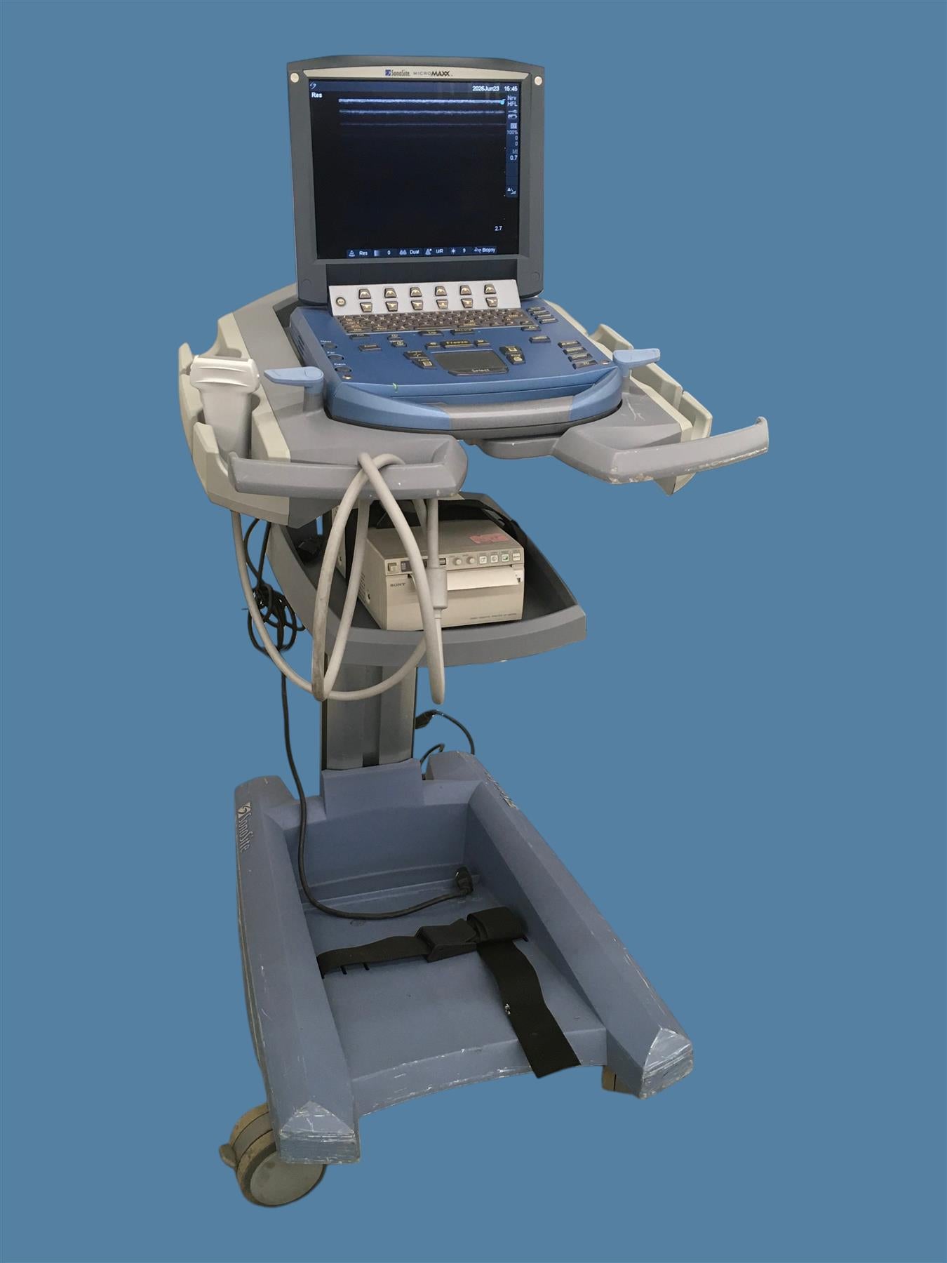 FujiFilm SonoSite MicroMaxx Ultrasound System w/ HFL38/13-6 Probe & Sony Printer