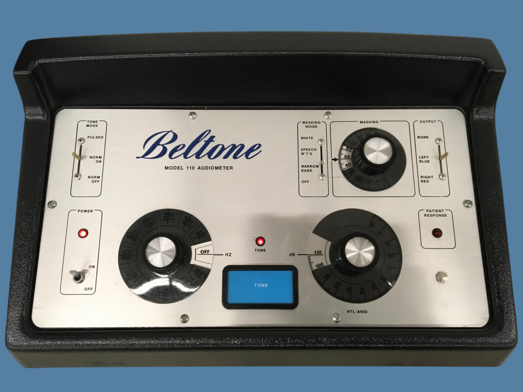 Beltone Model 110 Audiometer w/ Audiocups Amplivox Headphones, Case, Accessories