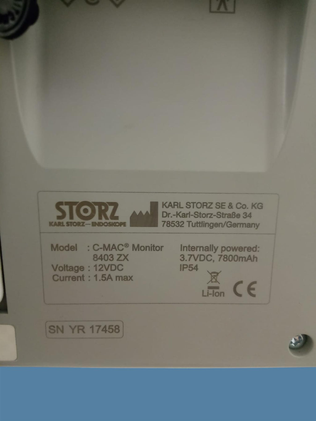 Karl Storz C-MAC Monitor 8403 ZX Video Laryngoscope Monitor w/ Rolling Stand
