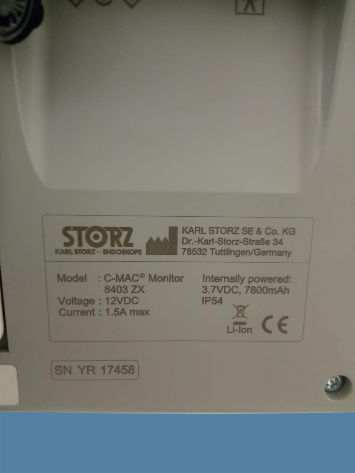 Karl Storz C-MAC Monitor 8403 ZX Video Laryngoscope Monitor w/ Rolling Stand