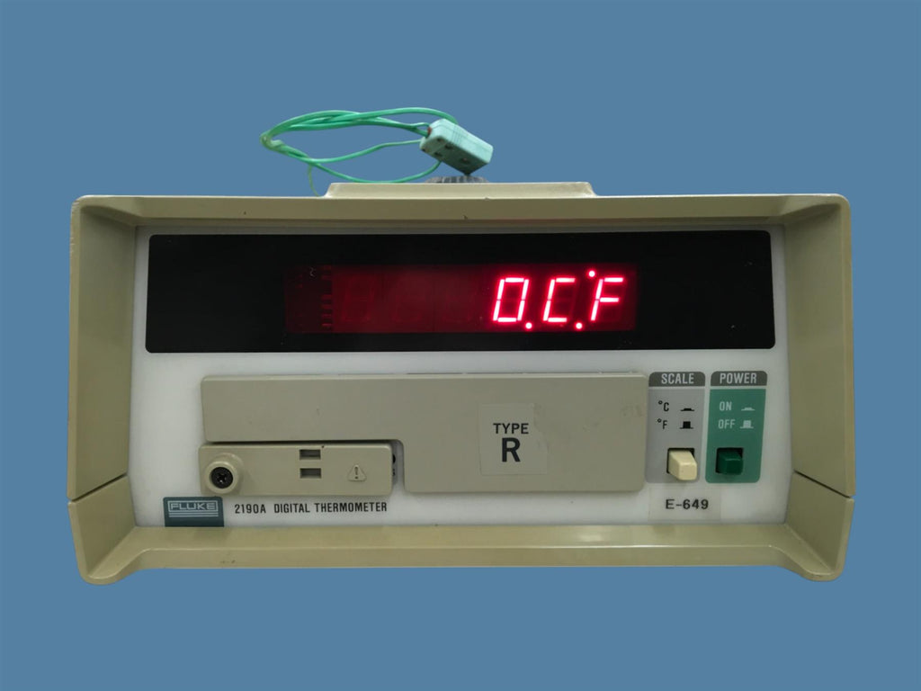 Fluke 2190A Type R Digital Thermometer w/ Options 002 (Output), 006 (Limits)