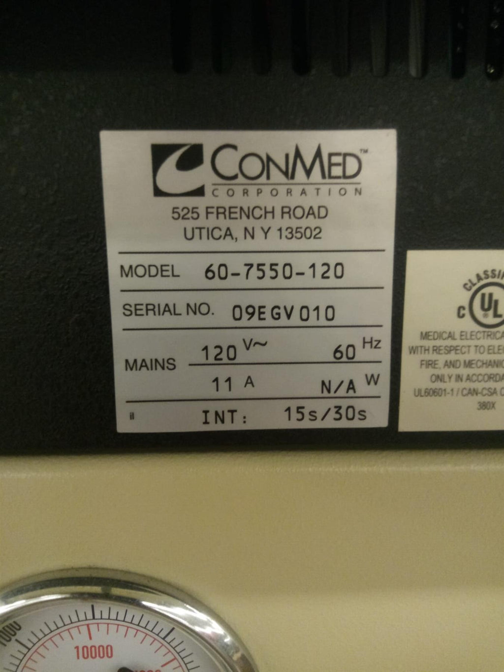 ConMed System 7550 Electrosurgical Generator Unit w/ Footswitches & Adapters